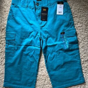 Lee NWT Women's Mystique Blue Cargo Mid Rise Skimmer